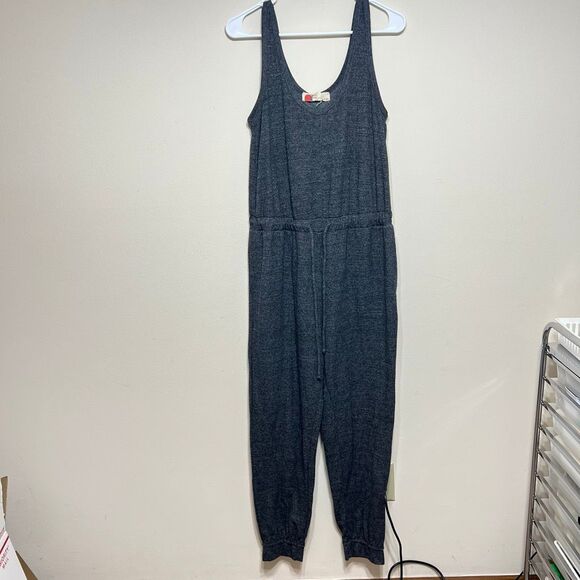 Free People Beach Charcoal Gray Bicoastal Sleeveless Jumpsuit Medium Women - Picture 2 of 12